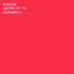 #F82D48 - Amaranth Color Image