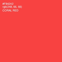 #F84242 - Coral Red Color Image