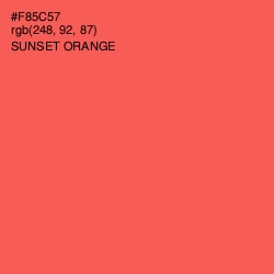#F85C57 - Sunset Orange Color Image
