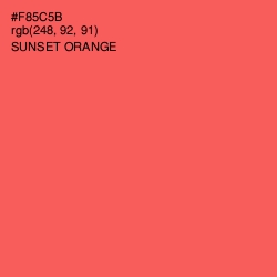#F85C5B - Sunset Orange Color Image
