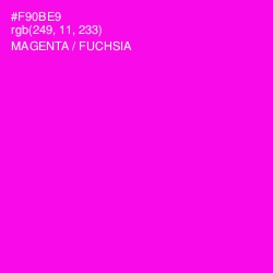 #F90BE9 - Magenta / Fuchsia Color Image