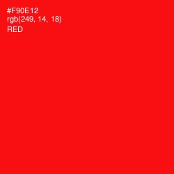 #F90E12 - Red Color Image
