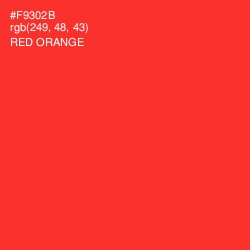 #F9302B - Red Orange Color Image