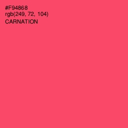 #F94868 - Carnation Color Image