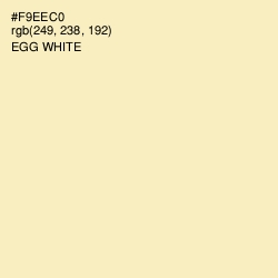 #F9EEC0 - Egg White Color Image
