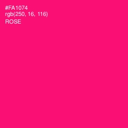 #FA1074 - Rose Color Image