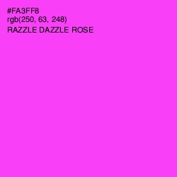 #FA3FF8 - Razzle Dazzle Rose Color Image