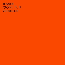 #FA4800 - Vermilion Color Image