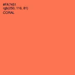 #FA7451 - Coral Color Image