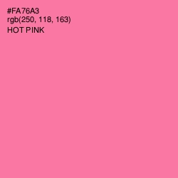 #FA76A3 - Hot Pink Color Image