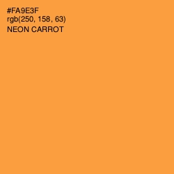 #FA9E3F - Neon Carrot Color Image