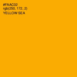 #FAAC02 - Yellow Sea Color Image