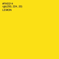 #FAE014 - Lemon Color Image