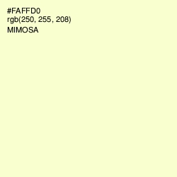 #FAFFD0 - Mimosa Color Image