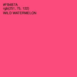 #FB4B7A - Wild Watermelon Color Image