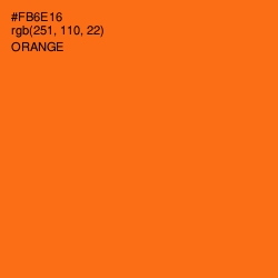 #FB6E16 - Orange Color Image
