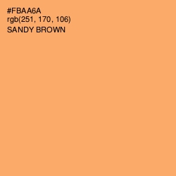 #FBAA6A - Sandy brown Color Image