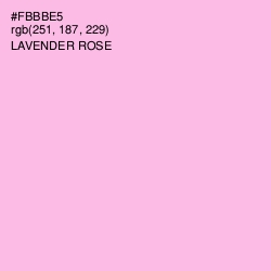 #FBBBE5 - Lavender Rose Color Image
