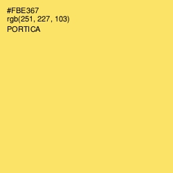 #FBE367 - Portica Color Image