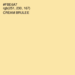 #FBE6A7 - Cream Brulee Color Image