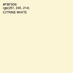 #FBF5D6 - Citrine White Color Image
