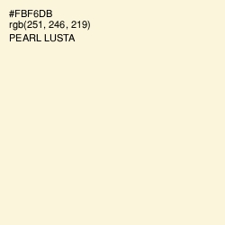 #FBF6DB - Pearl Lusta Color Image