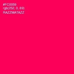 #FC0059 - Razzmatazz Color Image