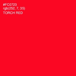 #FC0723 - Torch Red Color Image
