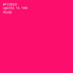 #FC0E6D - Rose Color Image