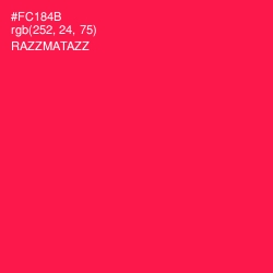 #FC184B - Razzmatazz Color Image