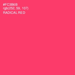 #FC3B6B - Radical Red Color Image