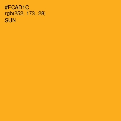 #FCAD1C - Sun Color Image