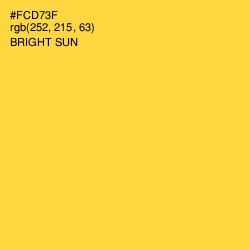 #FCD73F - Bright Sun Color Image