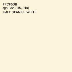 #FCF5DB - Half Spanish White Color Image
