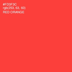 #FD3F3C - Red Orange Color Image