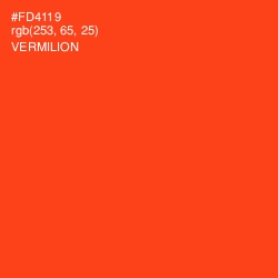 #FD4119 - Vermilion Color Image