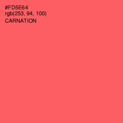 #FD5E64 - Carnation Color Image