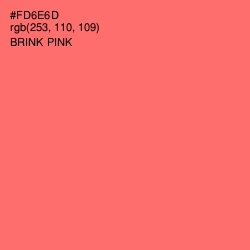 #FD6E6D - Brink Pink Color Image