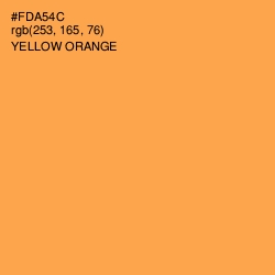 #FDA54C - Yellow Orange Color Image
