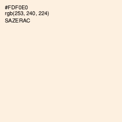 #FDF0E0 - Sazerac Color Image
