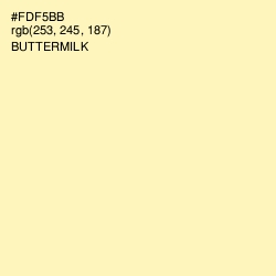 #FDF5BB - Buttermilk Color Image