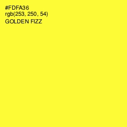 #FDFA36 - Golden Fizz Color Image