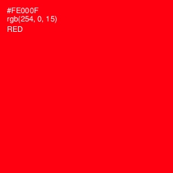#FE000F - Red Color Image