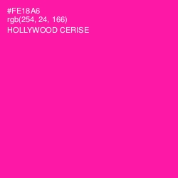 #FE18A6 - Hollywood Cerise Color Image