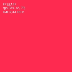#FE2A4F - Radical Red Color Image