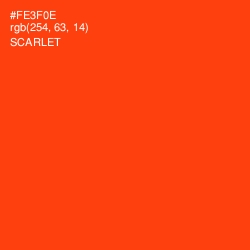 #FE3F0E - Scarlet Color Image