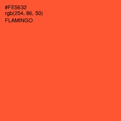 #FE5632 - Flamingo Color Image