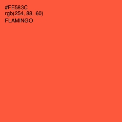 #FE583C - Flamingo Color Image
