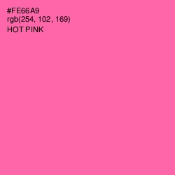 #FE66A9 - Hot Pink Color Image