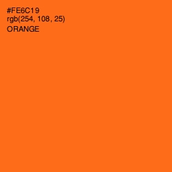 #FE6C19 - Orange Color Image